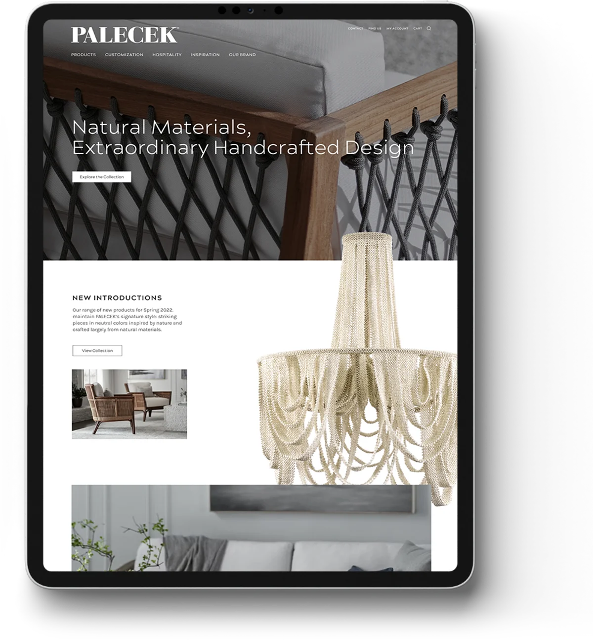 High Seas worked with Palecek to develop an eCommerce site that is highly responsive and tablet-friendly.