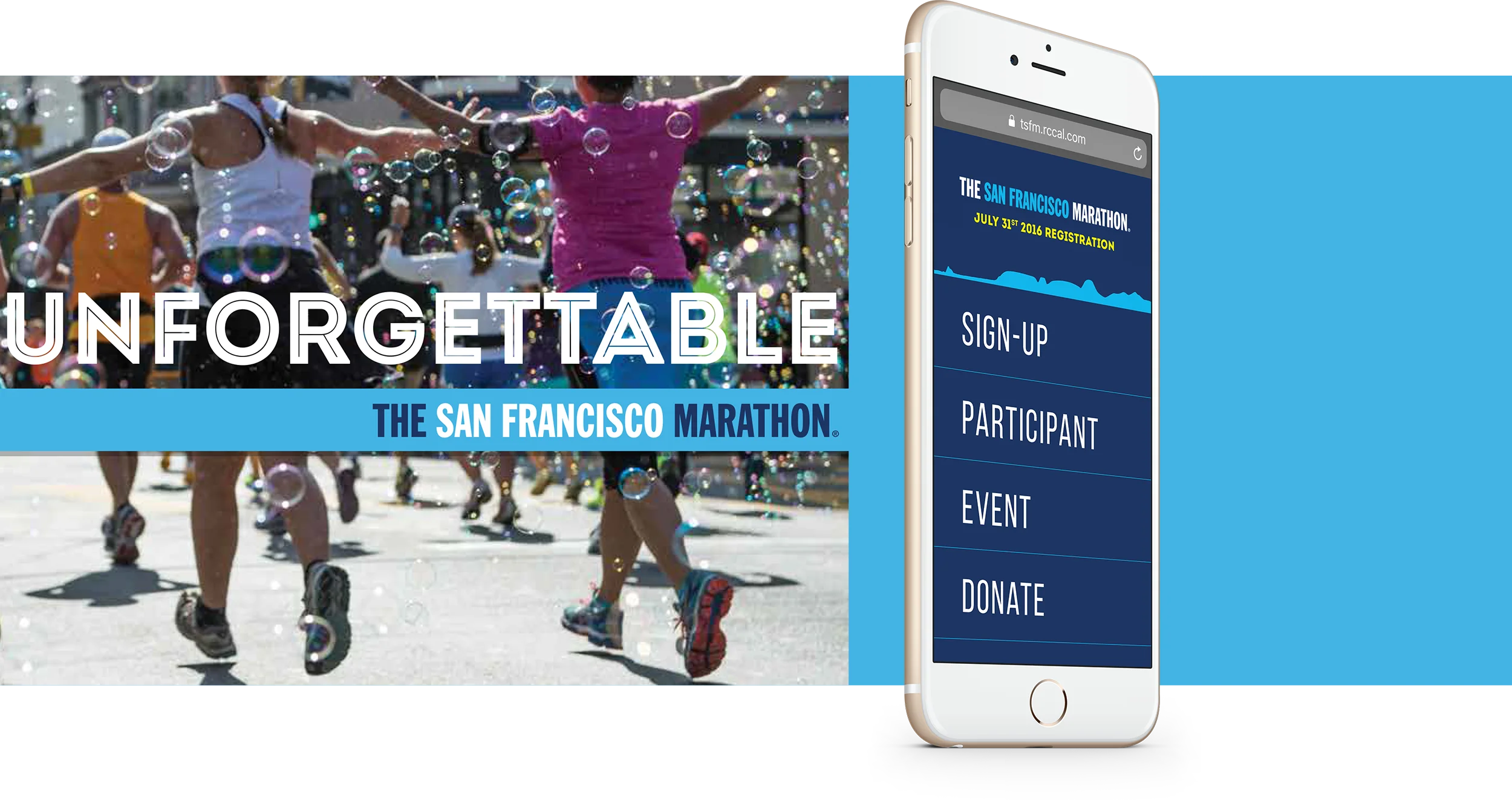 Mobile device showing page from San Francisco Marathon app.