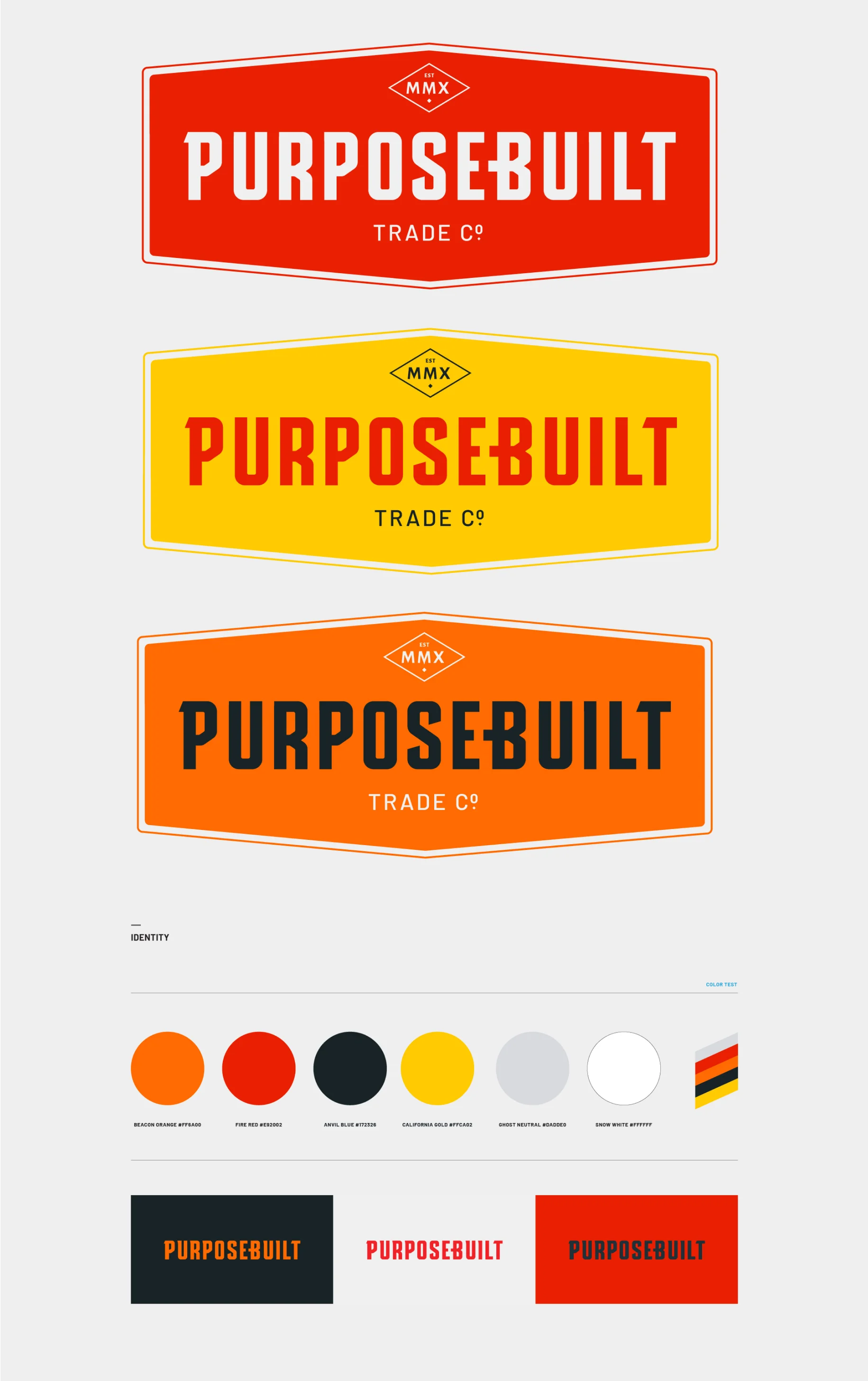 High Seas created comprehensive Branding Guidelines for Purpose Built