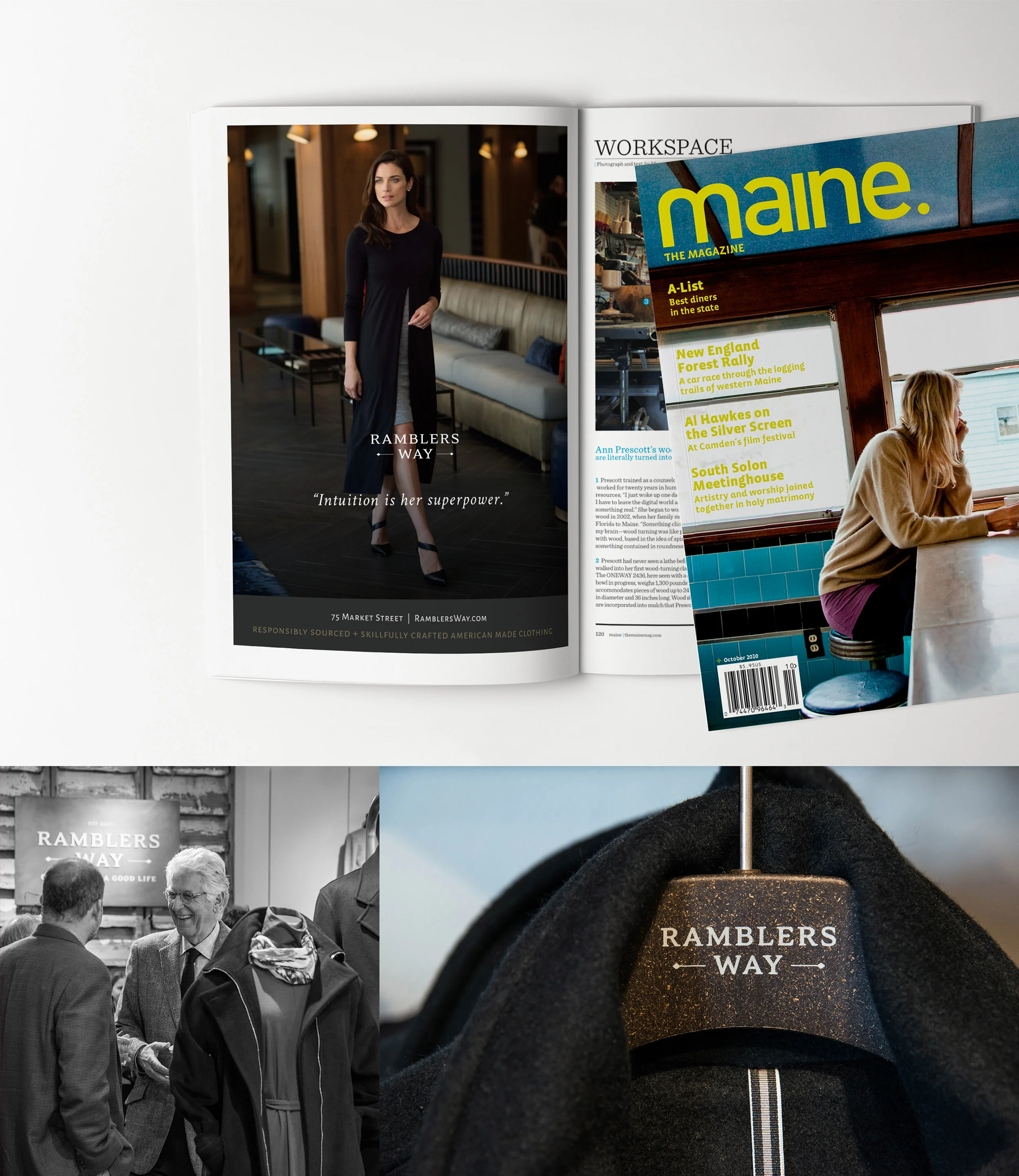 Ramblers Way Maine - The Magazine layout.