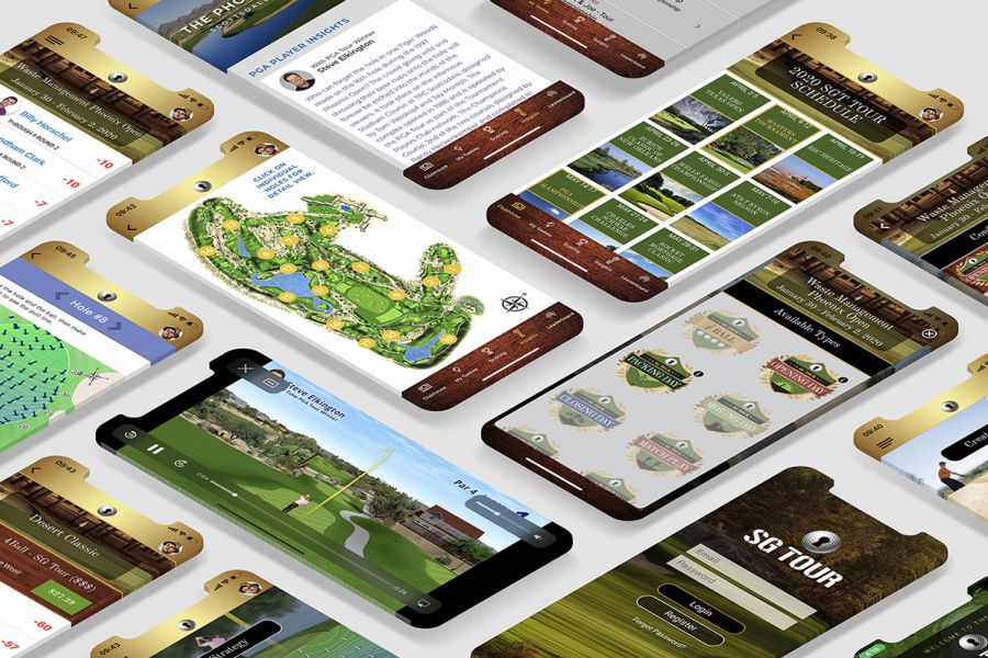 Secret Golf: A series of mobile screens